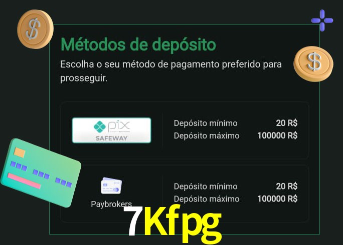 O cassino 7Kfpg oferece uma grande variedade de métodos de pagamento